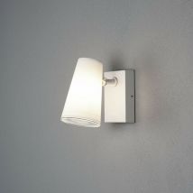 Konstsmide Fano Applique da esterno moderna con testa orientabile bianca E27, IP54