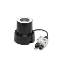 Flacher led Bodeneinbaustrahler klares Glas mit weißem Rand Ø9,2cm, IP65