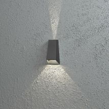 Imola Aplique de exterior moderno Up Down gris oscuro 2x 3W led de alta potencia, IP54 - Konstsmide