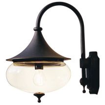 Libra Applique d'extérieur Classic Dome Down - Noir mat, IP23 - Konstsmide