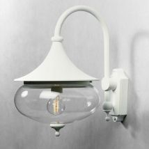 Libra Applique da esterno Classic Dome Down - Bianco opaco, IP23 - Konstsmide