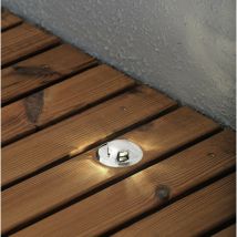 Konstsmide Mini LED ground spot Mini LED Extérieur 12V Système G4 Chrome Spot Encastrable au Sol Lot de 6 - Transformateur Inclus, IP44