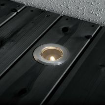 Konstsmide Mini led ground spot Mini led Outdoor 12V System G4 Faretto da incasso a terra in acciaio inox Set di 3 - Trasformatore incluso, IP44