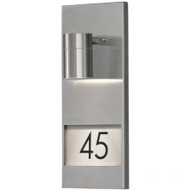 Konstsmide - Modena Applique murale d'extérieur moderne avec numéro de maison en acier inoxydable, IP44