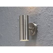 Moderne Up-Down Außenwandleuchte MODENA, Höhe 17cm, Edelstahl