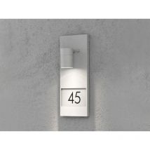 Große Hausnummernleuchte modena, Außenwandleuchte Downlight, Grau