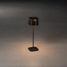 Konstsmide Lighting - Konstsmide Nice Belle Lampe de Table Effet Extérieur usb 2700K, 3000K Dimmable Carré Noir, IP54