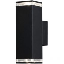 Konstsmide - Pollux Applique Murale Extérieure Moderne Up Down Noir 2x GU10, IP44