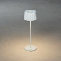 Konstsmide Lighting - Konstsmide Positano Lampe de Table Effet Extérieur usb 2700K, 3000K Dimmable Ronde Blanc, IP54