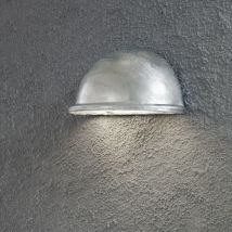 Konstsmide Torino Aplique de exterior moderno semicírculo de acero galvanizado, IP23