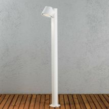 Trieste Paletto da esterno moderno corto bianco, IP44 - Konstsmide