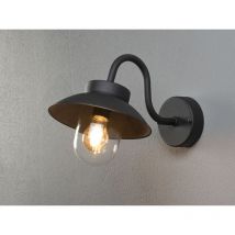 Konstsmide Lighting - Kleine Außenwandleuchte Vega Aus Aluminium Schwarz, Höhe 24cm