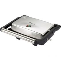 ‎ Masterpro - bergner Q3051 Sandwichtoaster Grillfoodies-Antihaftplatten-Abtropfschale-1800-2000 w, Edelstahl, Chrom