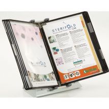 Kontrollblatthalter pvc m.Drahtrahmen ku.-ummantelt blau din A4 Ösen 5St./Btl.