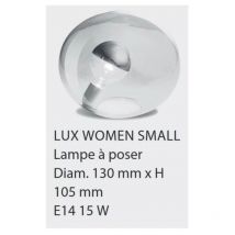 Glass Concept luxwomen s - Nachttischlampe aus transparentem Glas E14 15W IP20 - Ø13xH10,5cm
