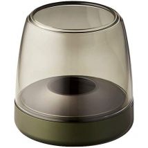 Bougeoir de luxe en verre et aluminium vert Kooduu glow 10 green