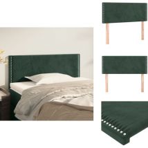 Vidaxl - Kopfteil Dunkelgrün 80x5x78/88 cm Samt - Samt Kopfteil - Bettkopfteil - Dunkelgrünes Kopfteil - Holzbettfundament - Bettsitzkissen