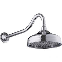 Kopfbrause Regenbrause Nostalgie Retro Chrom 20cm Duschkopf Rainshower - Paulgurkes