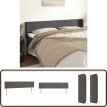 Vidaxl - Kopfteil mit Ohren Dunkelgrau 163x16x78/88 cm Samt - Bettkopfteil - Kopfteil - Samt - Dunkelgrau - Wohnaccessoires