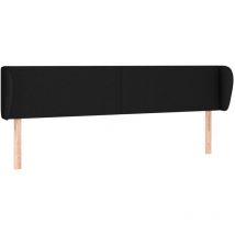 Kopfteil mit Ohren Schwarz 203x23x78/88 cm Stoff vidaXL