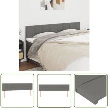 The Living Store Kopfteile 2 Stk. Dunkelgrau 100x5x78/88 cm Stoff - Bettkopfteile - Kopfteil - Betthaupt - Schlafzimmereinrichtung