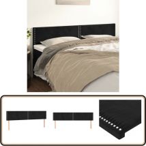 Vidaxl - Kopfteile 2 Stk. Schwarz 90x5x78/88 cm Samt - Bettkopfteile - Samtbezug - Schwarzes Bett - Hochwertiges Bettteil - Langlebiges Bett