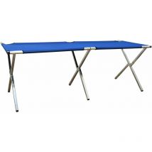 No Brand - Table de vente mobile 205x67x70cm Stand de vente pliable Table de foire bleue