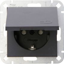 Kopp 1 parte Frutto Presa schuko con coperchio ribaltabile HK 07 Antracite 940115001 1 pz.