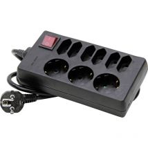 Kopp - 129805005 Steckdosenleiste mit Schalter 9fach Schwarz Schutzkontakt 1 St.