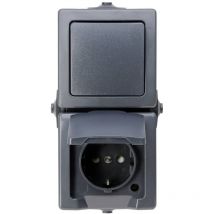 Kopp - 138515009 Gamme d'interrupteurs pour pièce humide Nautic anthracite 1 pc(s)