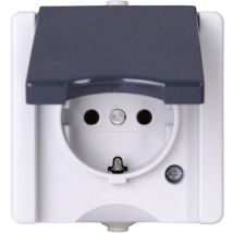 Kopp - 947456005 1 Parte Interruttore Per Ambienti Umidi Completo Presa Schuko Con Coperchio Ribaltabile Proaqa Grigio 1