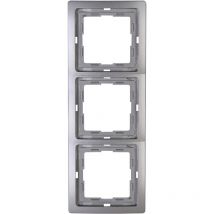 Abdeckrahmen 3-fach Venedig, platin, 400343064 - Kopp