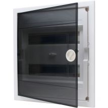 Kopp - 346002005 Scatola di distribuzione da Incasso con Porta in plastica, 2 File per 24 Poli, Grigio/Nero