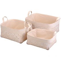 Storage Solutions - Korb aus Bambus, Organizer - 3 Stück im Set