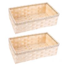 Tlily - Korb Aus NatüRlichem Bambus, GeschenkköRbe für Den Einzelhandel, Heim-Organizer