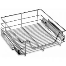 So-tech - sotech 50 cm Teleskopschublade Vollauszug mit Kugelführung 20 kg Tragkraft Chrom poliert Schublade Drahtkorb