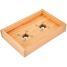 KORMAX tabla rajar aceitunas madera 2 agujeros , Rajador aceitunas madera con 2 agujerosPrepara tus propias aceitunas aliñadas de forma