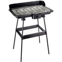 46221 Elettrico Brabecue grill con supporto Spia luminosa, regolatore di temperatura Nero - Korona