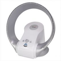 Korona - 81008 Ventilatore da parete e da tavolo Ventilatore senza ali con oscillazione Con supporto da parete 26 Watt Timer, telecomando, bianco