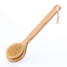 Aiperq - Körperbürste – Trockene Rückenbürste – Badebürste aus Bambusholz – Naturborsten – Peeling-Massage – Verbessert die Durchblutung und Cellulite