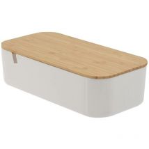 Excellent Houseware - Kosmetik-organizer Mit Spiegel, 26 X 13 X 7 Cm, Weiß