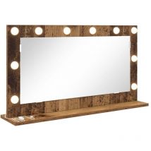 Vidaxl - Schminkspiegel Alter Holz-Look Holz, Glas 80 x 45 x 18 cm Spiegel