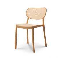 Chaise de salle à manger moutarde style vintage