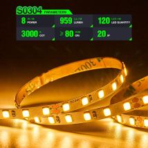 Striscia led professionale, CRI≥80 smd 2835, 70 240 led m,5 metri di luce calda 3000 k 6500 k, 24 v dc, striscia led ad alta luminosità con intensità