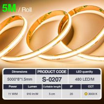 Striscia led professionale, CRI≥80 smd 2835, 70 240 led m,5 metri di luce calda 3000 k 6500 k, 24 v dc, striscia led ad alta luminosità con intensità
