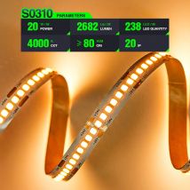 Striscia led professionale, CRI≥80 smd 2835, 70 240 led m,5 metri di luce calda 3000 k 6500 k, 24 v dc, striscia led ad alta luminosità con intensità