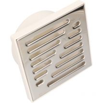 Kotarbau - Scarico a pavimento 50 mm, griglia di scarico 150 x 150 mm, in acciaio inox, quadrato, per doccia, a pavimento, colore bianco