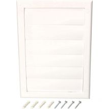 Grille d'aération 140 x 210 mm - Blanc - Couvercle avec lamelles verrouillables - Kotarbau