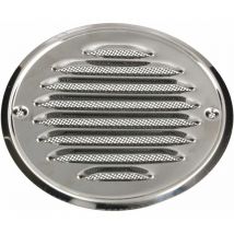 Kotarbau - Grille d'aération ronde en acier inoxydable - 130 mm - Avec vis - Moustiquaire - Grille d'aération à lamelles - Sans rouille