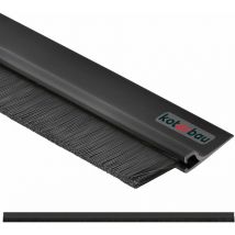 Guarnizione a spazzola, paraspifferi sottoporta, 100 cm nero, autoadesiva, paraspifferi porta blindata guarnizione porta ingresso finestre spifferi